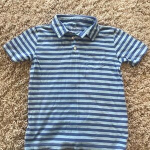 Boys size 8-9 blue striped polo from Crewcuts. Good condition!